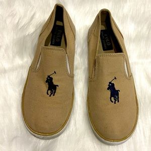 Tan Polo Ralph Lauren loafers for big kids Size 2